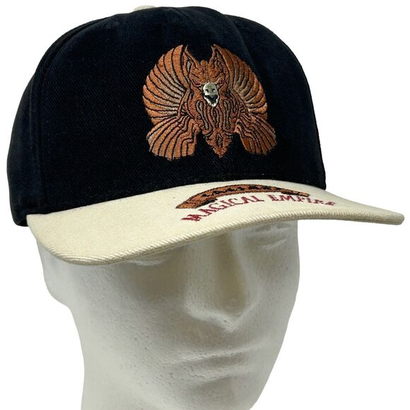 Vintage Caesars Palace Magical Empire Hat Baseball Cap 90s Las Vegas USA Black - Picture 1 of 10
